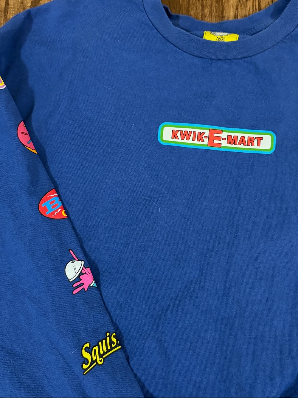 The Simpsons' Kwik-E-Mart Long Sleeve Tee in Royal Blue - Picture 2 of 8